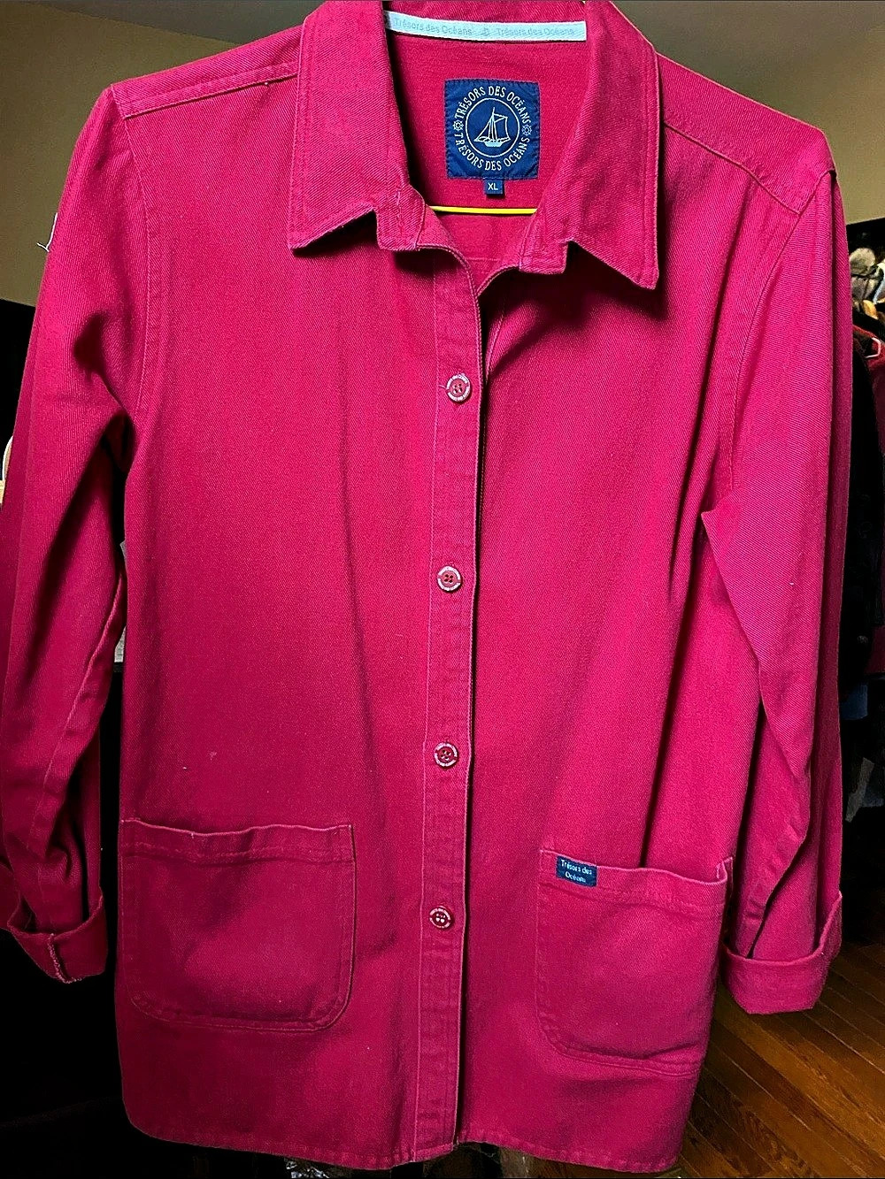 Tresors des Oceans Utility Jacket Pink Size XL Like New